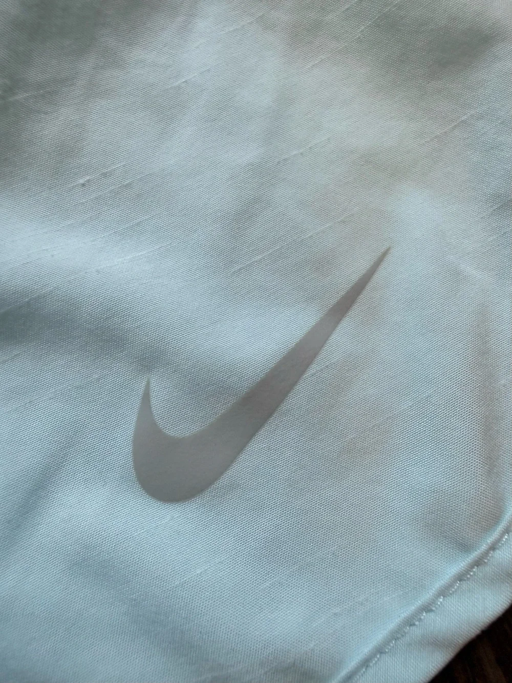 Nike Dri Fit Light / Ice Blue Performance Lined Running Shorts, XS